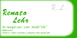 renato lehr business card